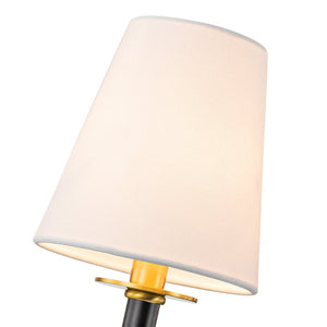 LightFixturesUSA-Vintage Chic 5-Light White Linen Shade Chandelier-Chandelier-5-Lt-