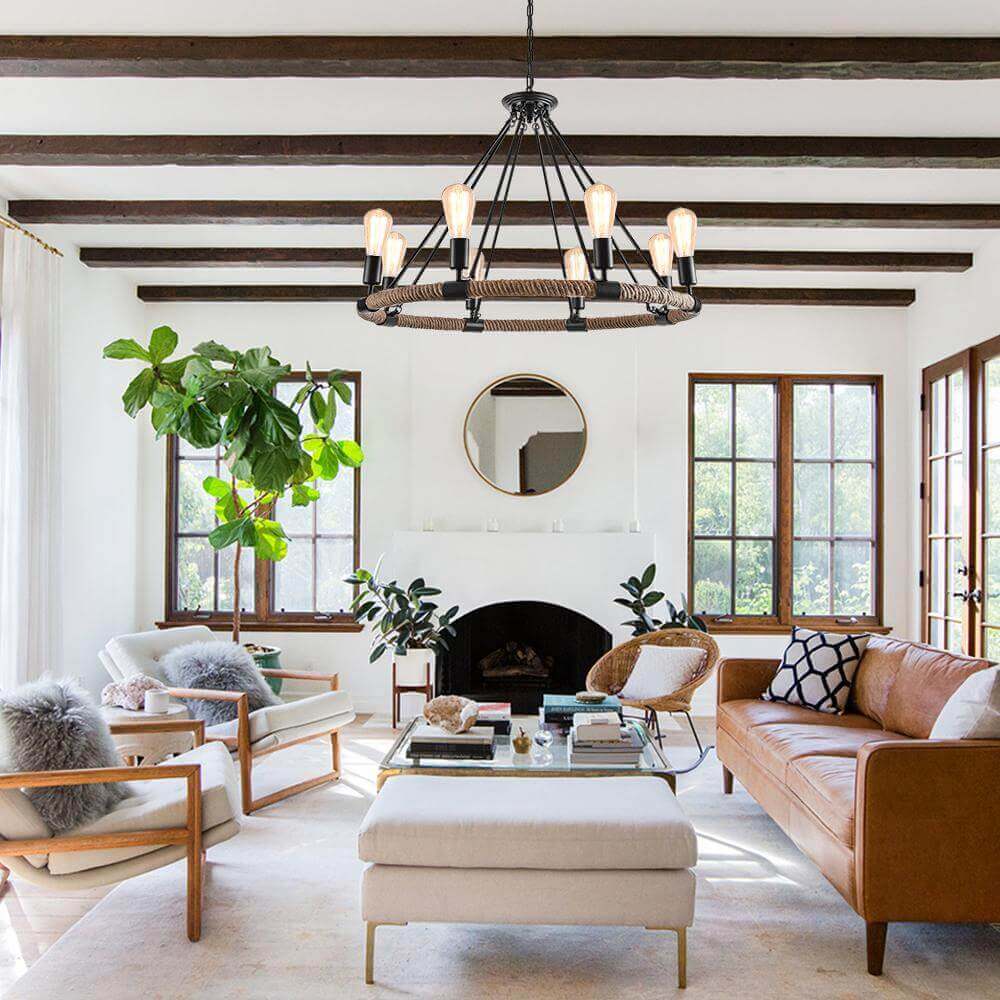 Farmhouse living room chandelier on sale