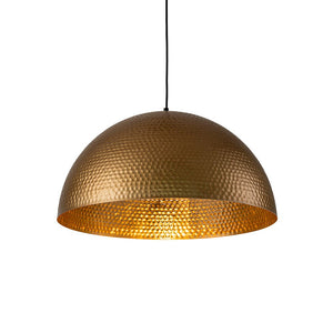 LightFixturesUSA-Vintage Luxe Oversized Hammered Dome Pendant Light-Pendant Light-15 in.-Dark Silver