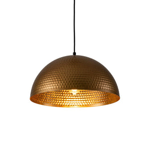 LightFixturesUSA-Vintage Luxe Oversized Hammered Dome Pendant Light-Pendant Light-15 in.-Dark Silver