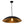LightFixturesUSA-Vintage Oversized Flat Dome Metal Pendant Light-Chandelier-Black+Gold-1-Lt